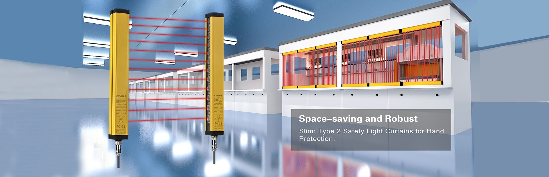 Industrial grade safety light curtain